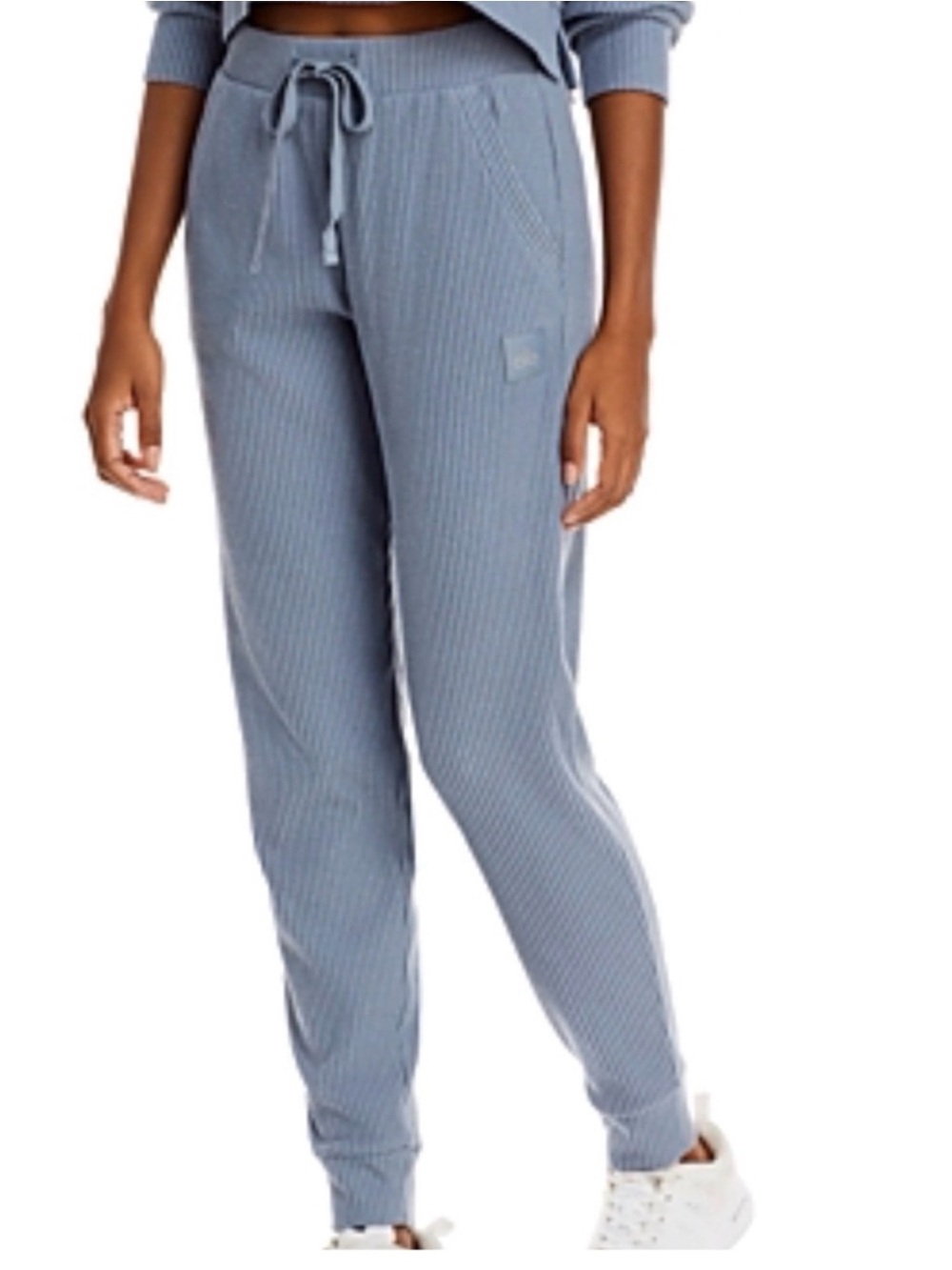 Alo Yoga Muse Ribbed Jogger Sweatpants Light Blue - Size Small